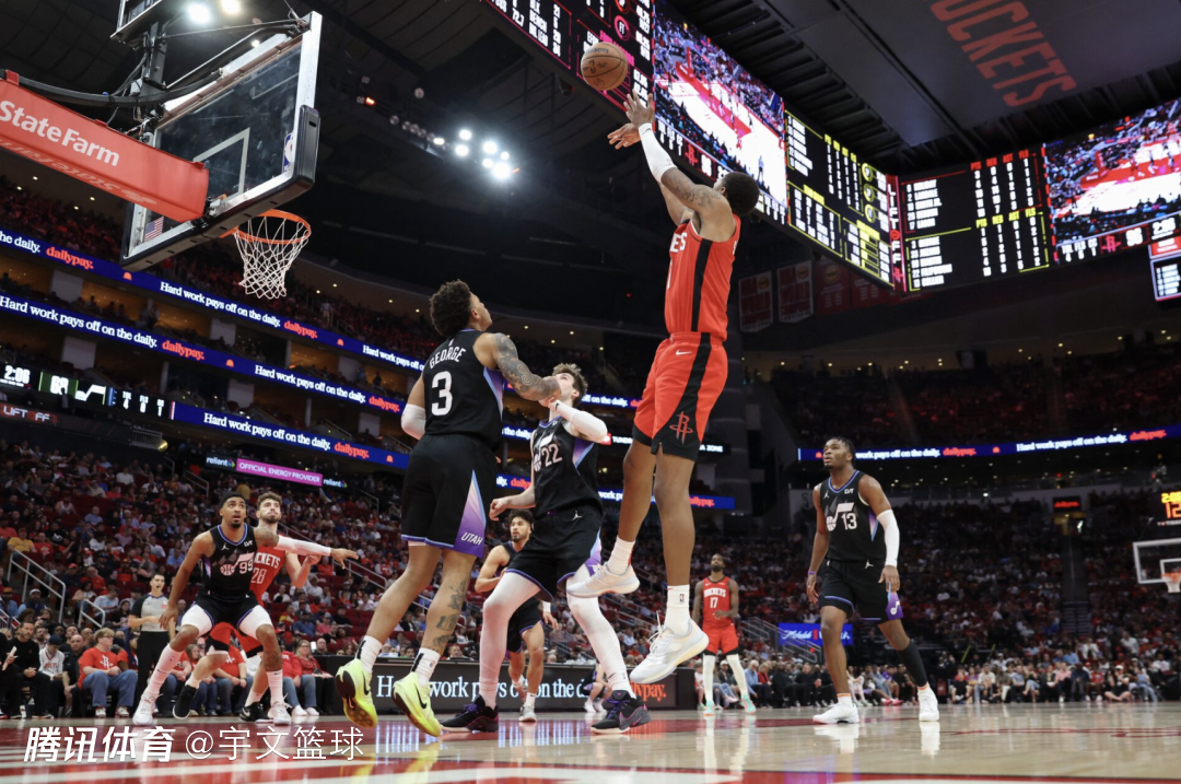 火箭险胜爵士,全队努力奋斗拼搏 火箭险胜爵士,全队努力奋斗拼搏